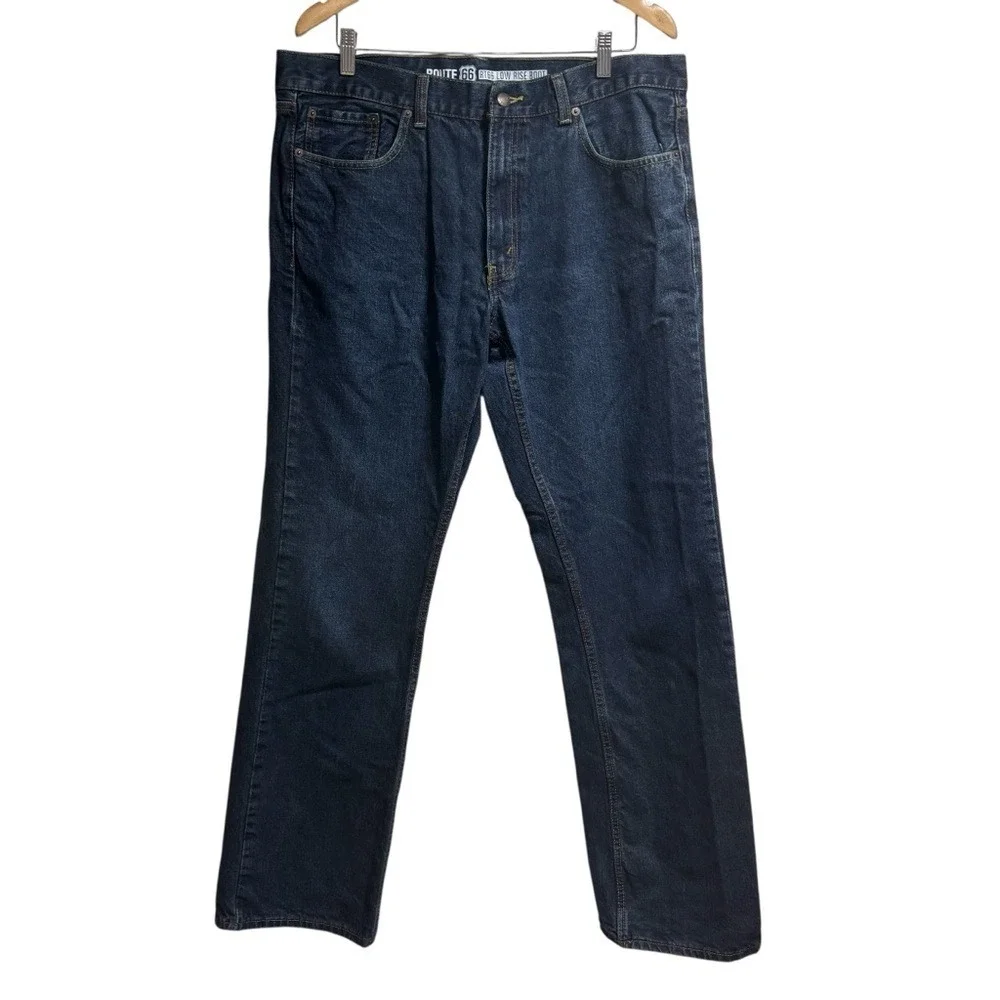 Route 66 Mens RT66 Low Rise Bootcut‎ Jeans 36x34 Denim Pants 5-Pocket Style #682